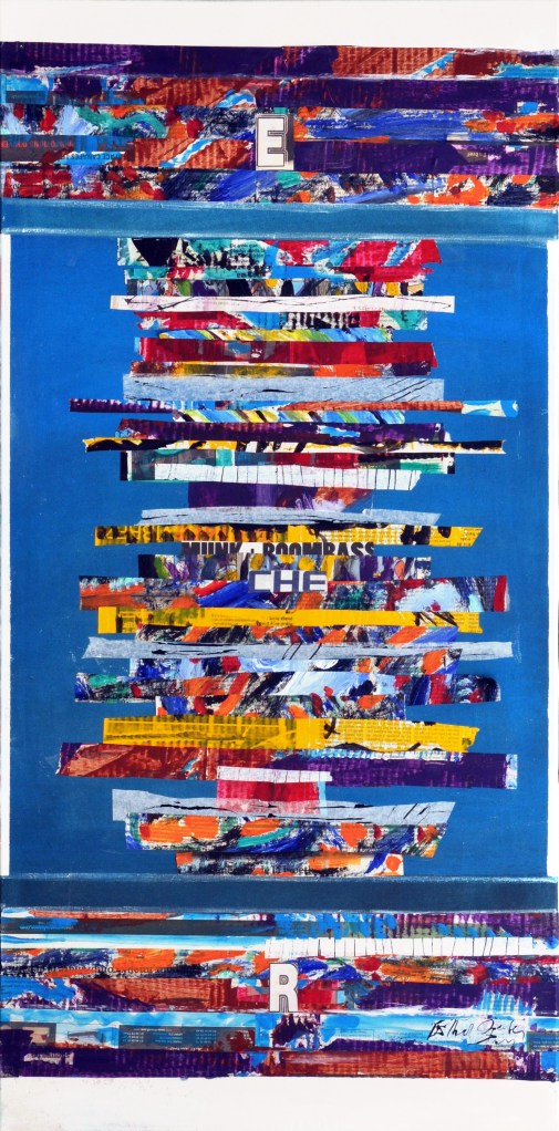 Lineas sobre azul120x40cm